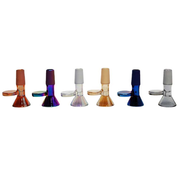 14mm Joint Electroplated Glass Bowl With Gold Logo Bowl · Banger · Oil Burner Fortune