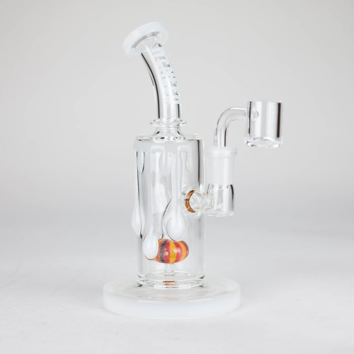WENEED | 7" Pumpkin Flow Glass Bong Glass Rig WENEED® White
