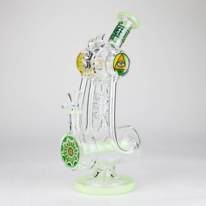 WENEED | 12" Twisting Tide Glass Bong Glass Bong WENEED® Green-A