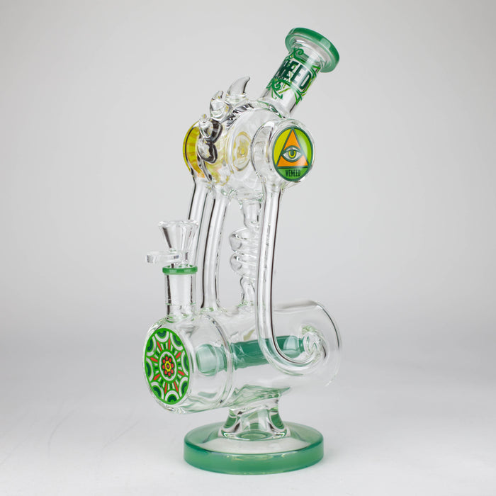 WENEED | 12" Twisting Tide Glass Bong Glass Bong WENEED® T-green