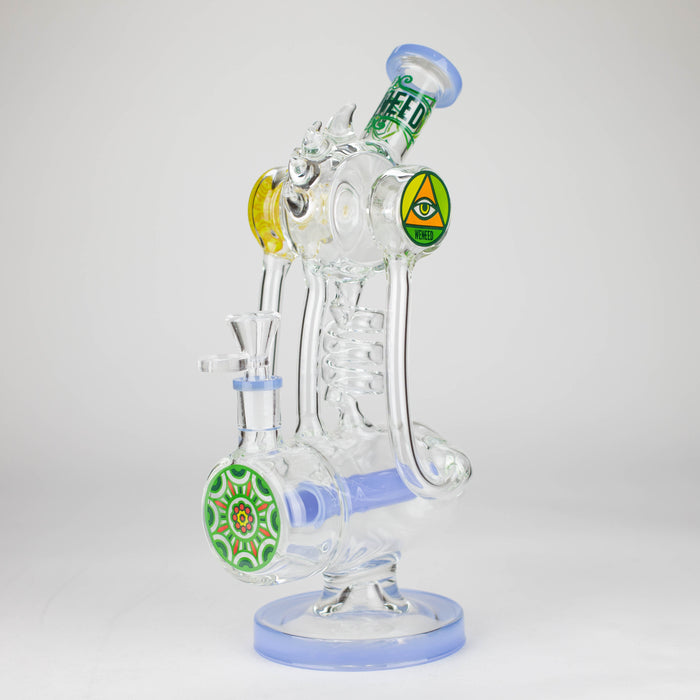 WENEED | 12" Twisting Tide Glass Bong Glass Bong WENEED® Jade Blue