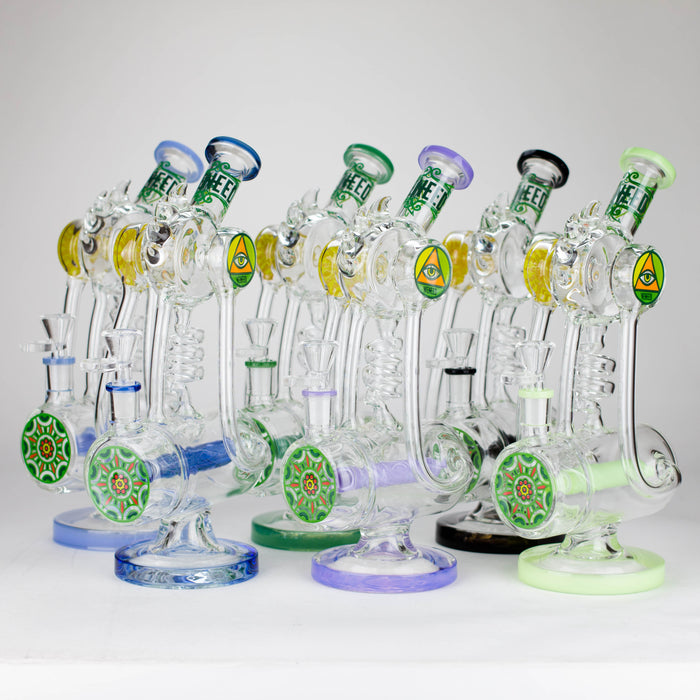 WENEED | 12" Twisting Tide Glass Bong Glass Bong WENEED®