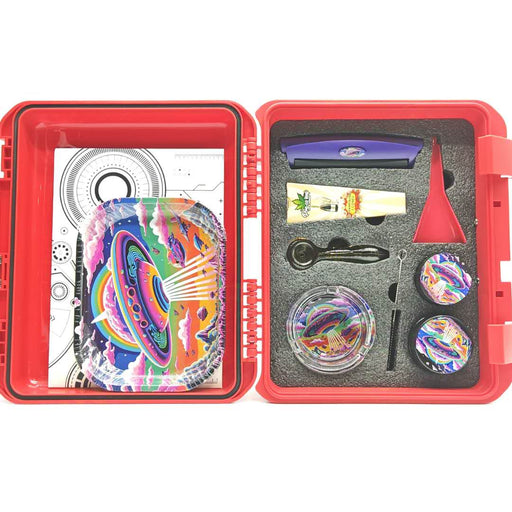 Lock Box With 10 Pcs Smoke Set-Assorted Color ROLLING ACCESSORIES Super Supplys Inc
