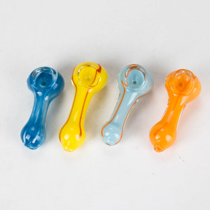 2.5" assorted color glass pipe Jar of 20 Glass Bongzie Smokes