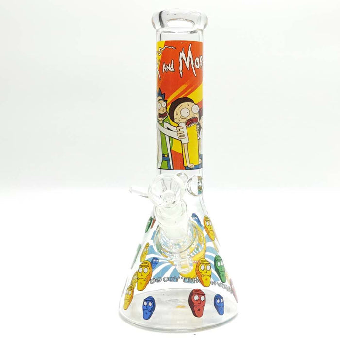 10" Cartoon Sticker Beaker Glass Bong Super Supplys Inc Design G