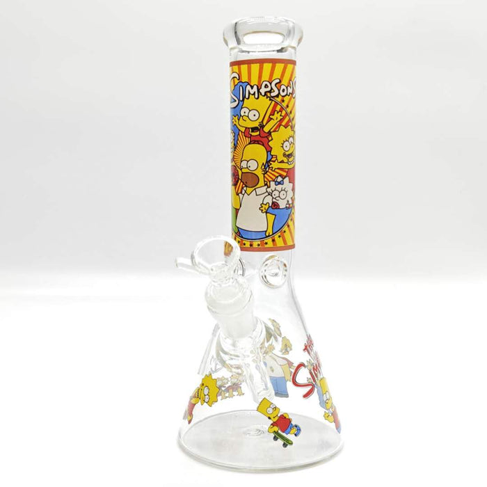 10" Cartoon Sticker Beaker Glass Bong Super Supplys Inc Design B