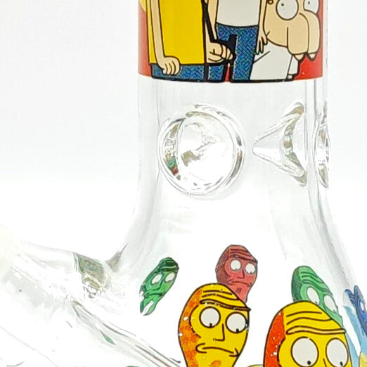 10" Cartoon Sticker Beaker Glass Bong Super Supplys Inc