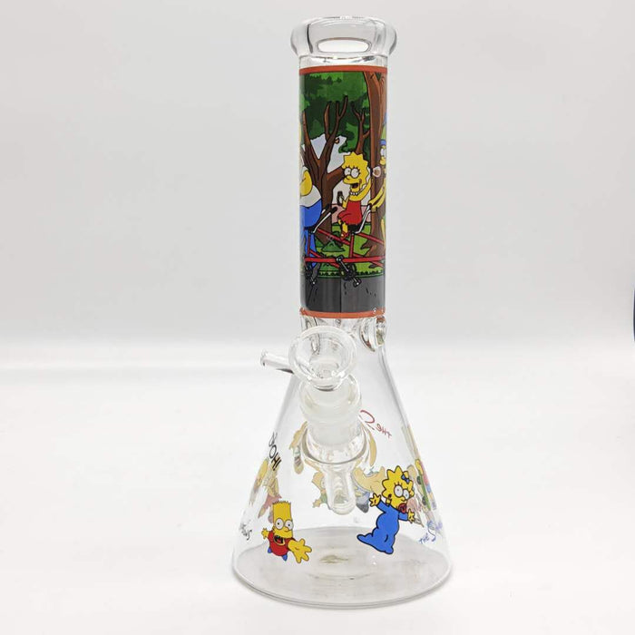 10" Cartoon Sticker Beaker Glass Bong Super Supplys Inc Design C