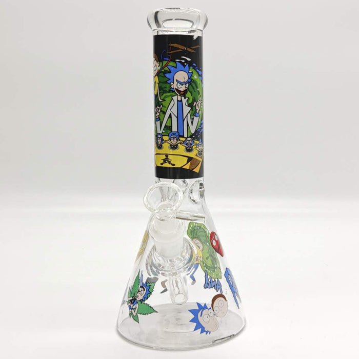 10" Cartoon Sticker Beaker Glass Bong Super Supplys Inc Design E