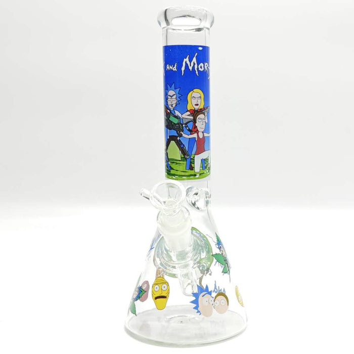 10" Cartoon Sticker Beaker Glass Bong Super Supplys Inc Design H