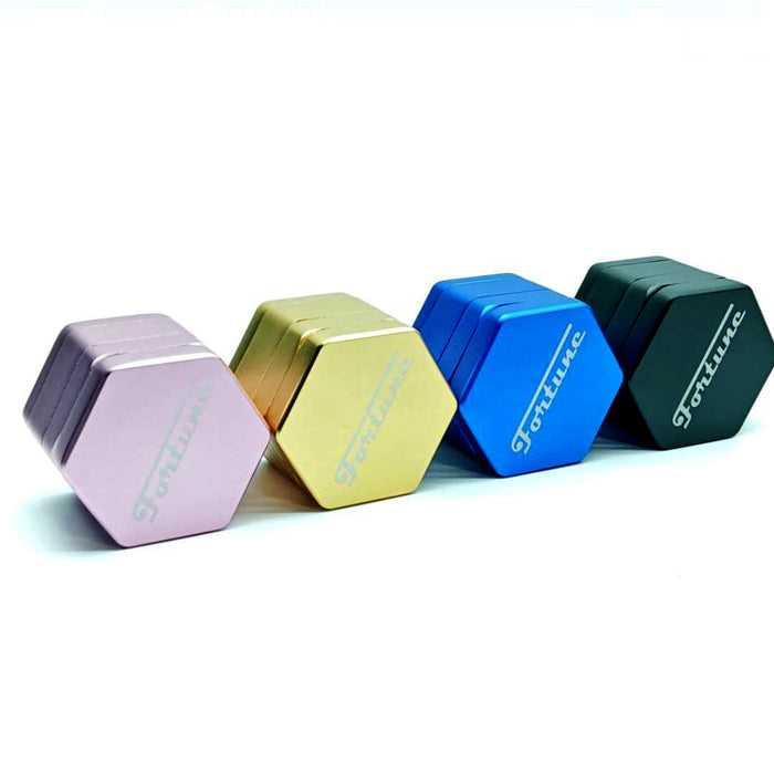 Fortune | 4 Parts Aluminum Hexagon Herb Grinder Regular Grinder Fortune