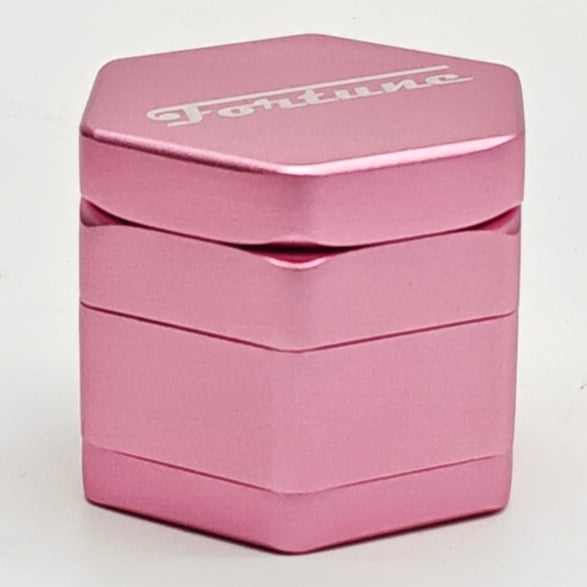 Fortune | 4 Parts Aluminum Hexagon Herb Grinder Regular Grinder Fortune Pink