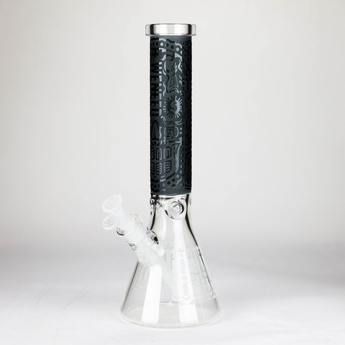 WENEED | 14.5" Mandala Beaker Bong Glass Bong WENEED® Black