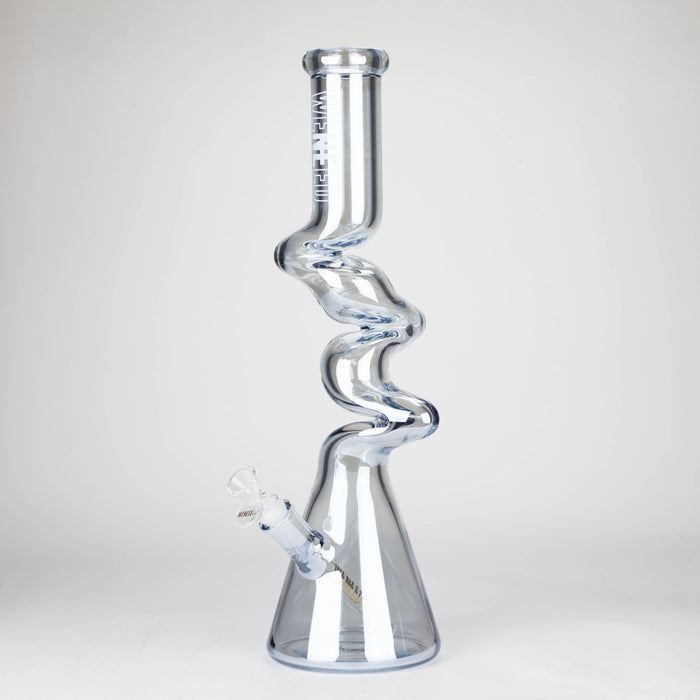 WENEED | 17.5" Iridescent Ripple Glass Bong Glass Bong WENEED® Silver
