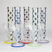 10" Color accented Staight Tube Glass Bong With Maple Leaf Design Glass Bong 777 Smoke