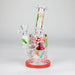 Z7" Color accented Glass Bong With Perc- Mushroom Design Glass Bong 777 Smoke