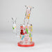 Z7" Color accented Glass Bong With Perc- Mushroom Design Glass Bong 777 Smoke