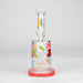 Z7" Color accented Glass Bong With Perc- Mushroom Design Glass Bong 777 Smoke