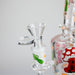 Z7" Color accented Glass Bong With Perc- Mushroom Design Glass Bong 777 Smoke