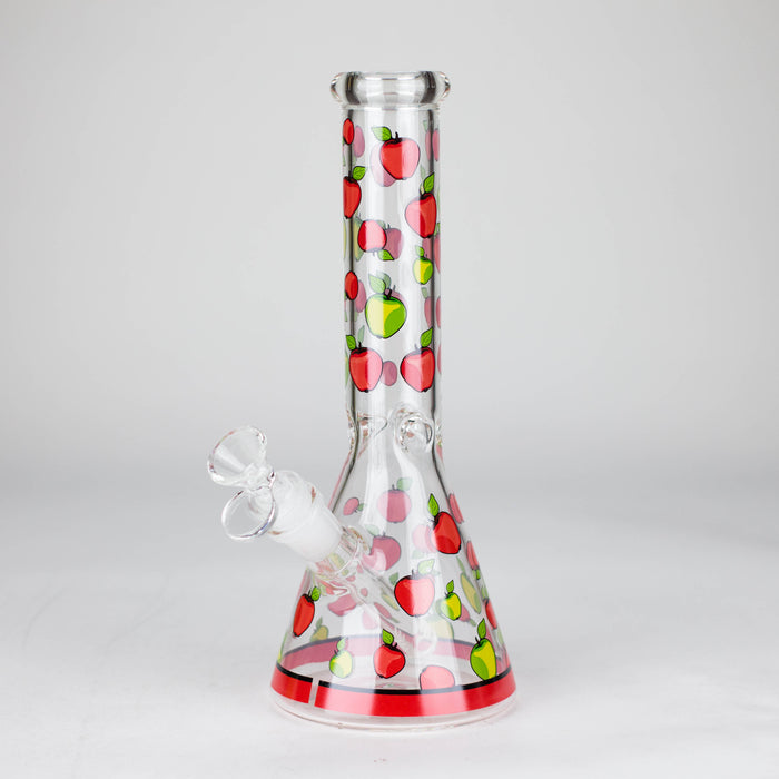 10" Glass Bong With Fruit Design Glass Bong 777 Smoke Apple