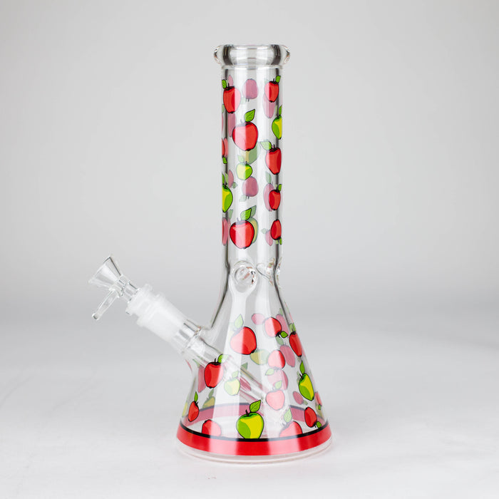 10" Glass Bong With Fruit Design Glass Bong 777 Smoke