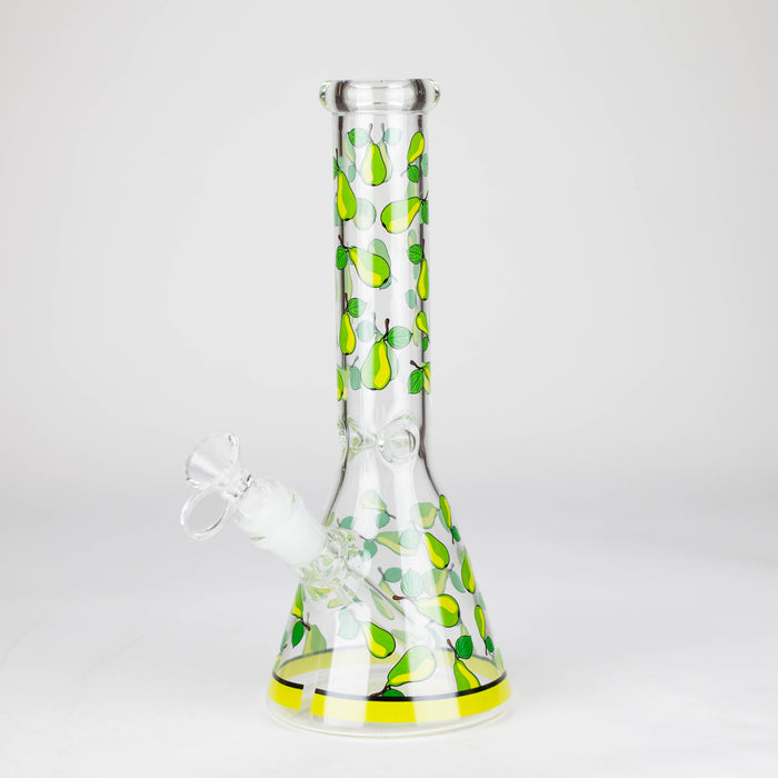 10" Glass Bong With Fruit Design Glass Bong 777 Smoke Pear