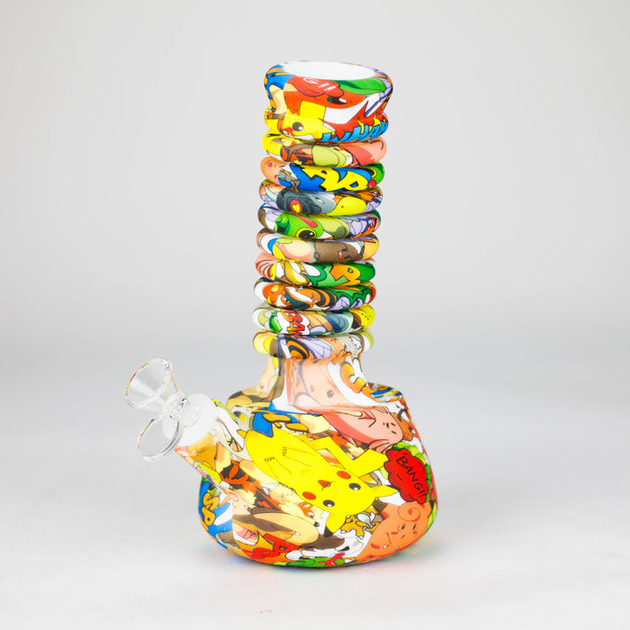 9"-15" Extendable Silicone Water Bong Bongs 777 Smoke Pattern2
