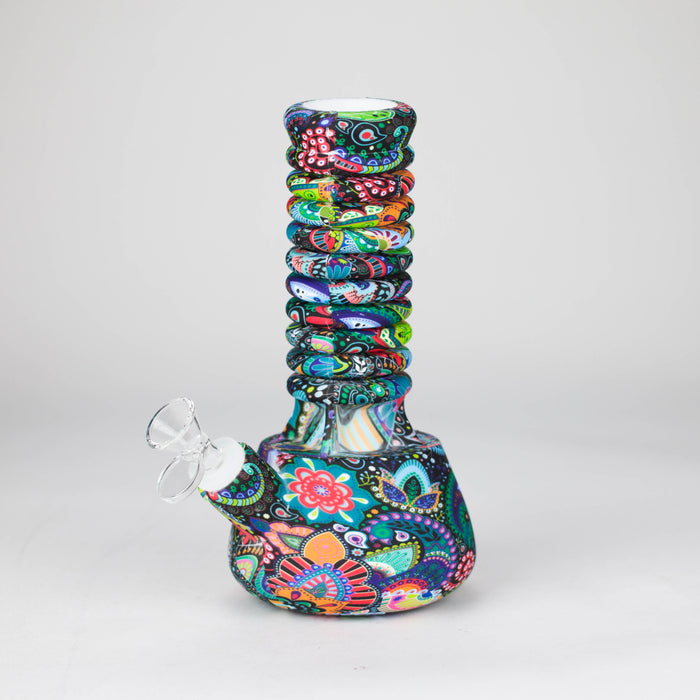 9"-15" Extendable Silicone Water Bong Bongs 777 Smoke Pattern5