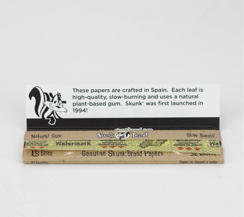 Skunk Brand | Hemp Rolling Papers King slim Box of 50 ROLLING PAPER NIBO Distribution