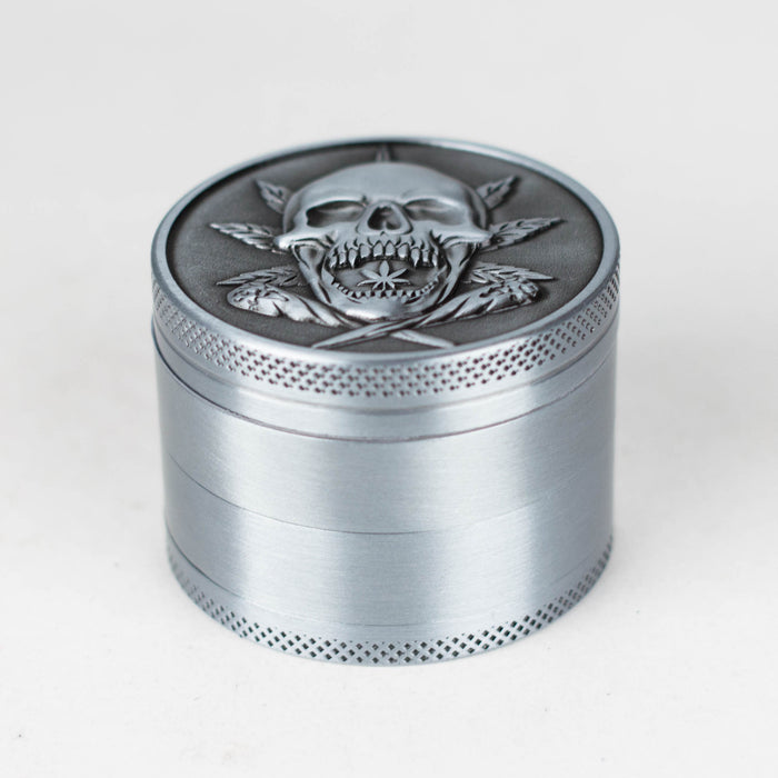2" Metal Grinder Skull Design 4 Layers Box of 12 Herb Grinder 777 Smoke