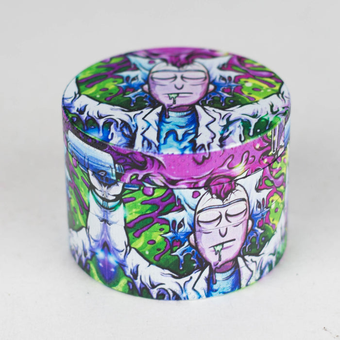 2.2" Metal Grinder 4 Layers with RM Design Box of 12 Herb Grinder 777 Smoke