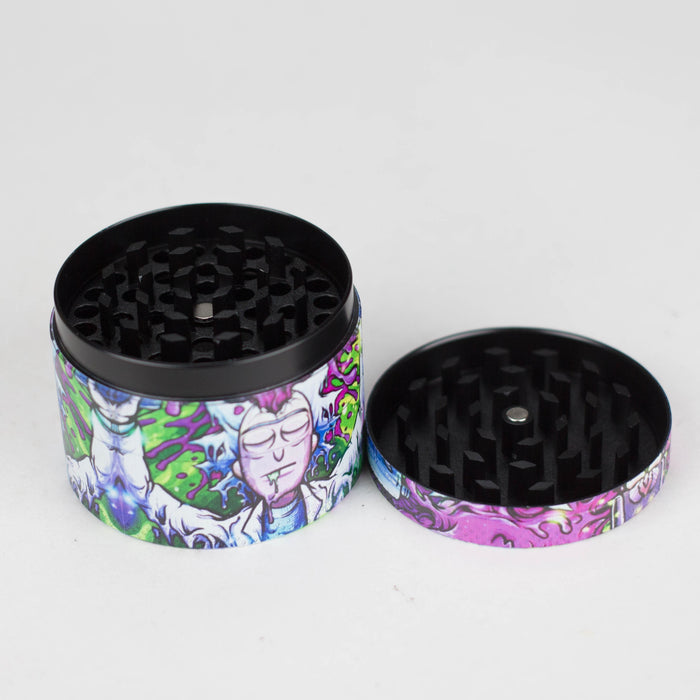 2.2" Metal Grinder 4 Layers with RM Design Box of 12 Herb Grinder 777 Smoke