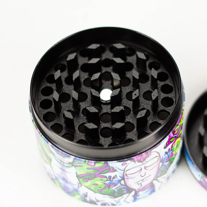 2.2" Metal Grinder 4 Layers with RM Design Box of 12 Herb Grinder 777 Smoke