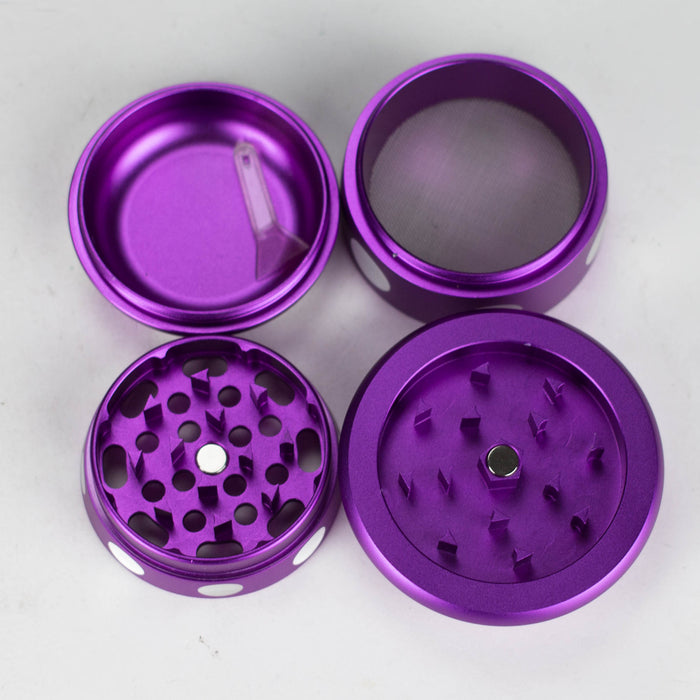 ZAluminum Mushroom Grinder 4 Layers Regular Grinder 777 Smoke