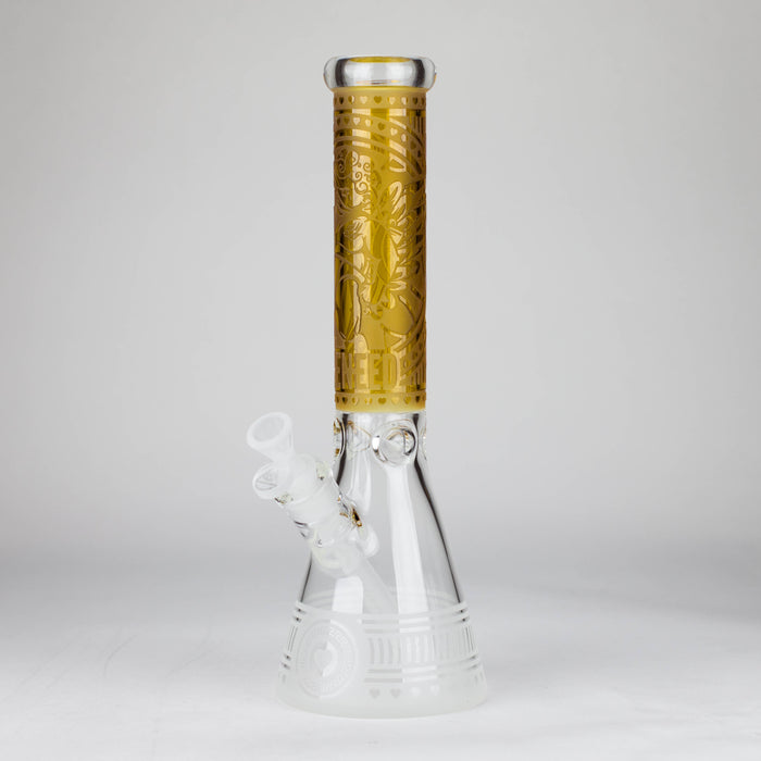 WENEED | 14" Cupid's Heart Beaker Glass Bong WENEED® Yellow