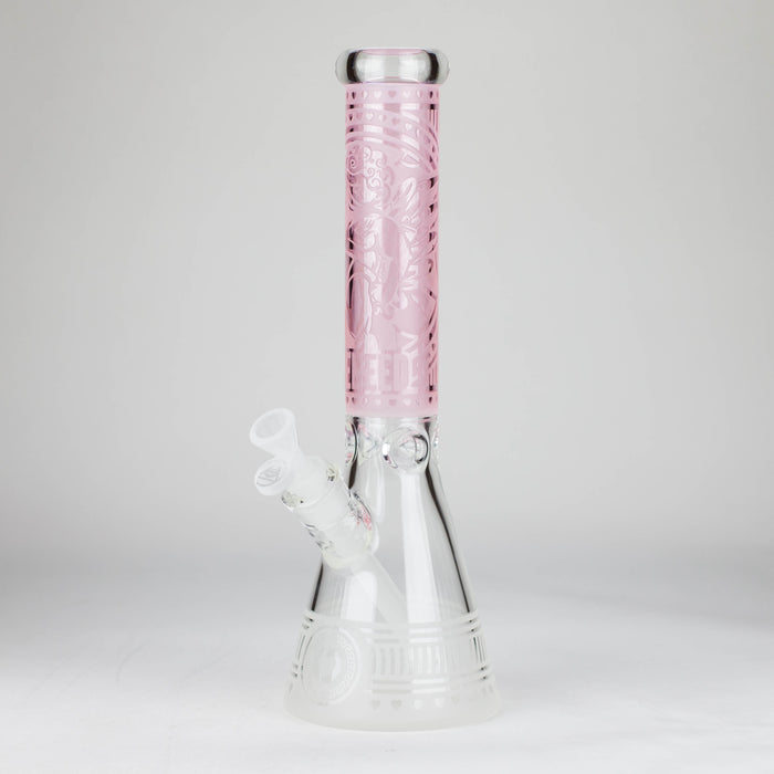 WENEED | 14" Cupid's Heart Beaker Glass Bong WENEED® Pink