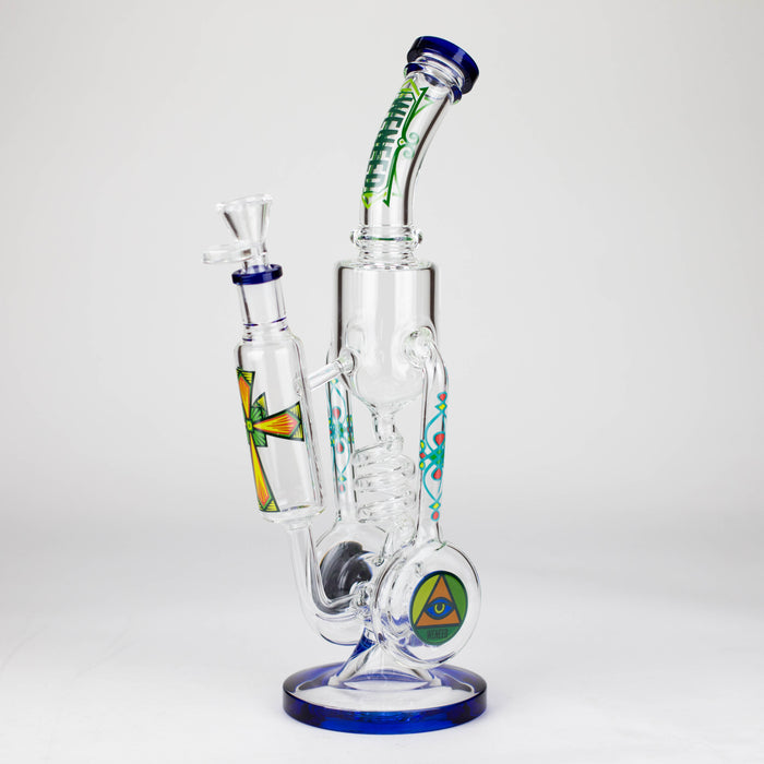 WENEED | 14" Spiral Recycler Glass bong Glass Bong WENEED® Blue