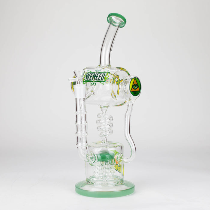 WENEED | 14" Pulse Helix Glass bong Glass Bong WENEED® Green-a