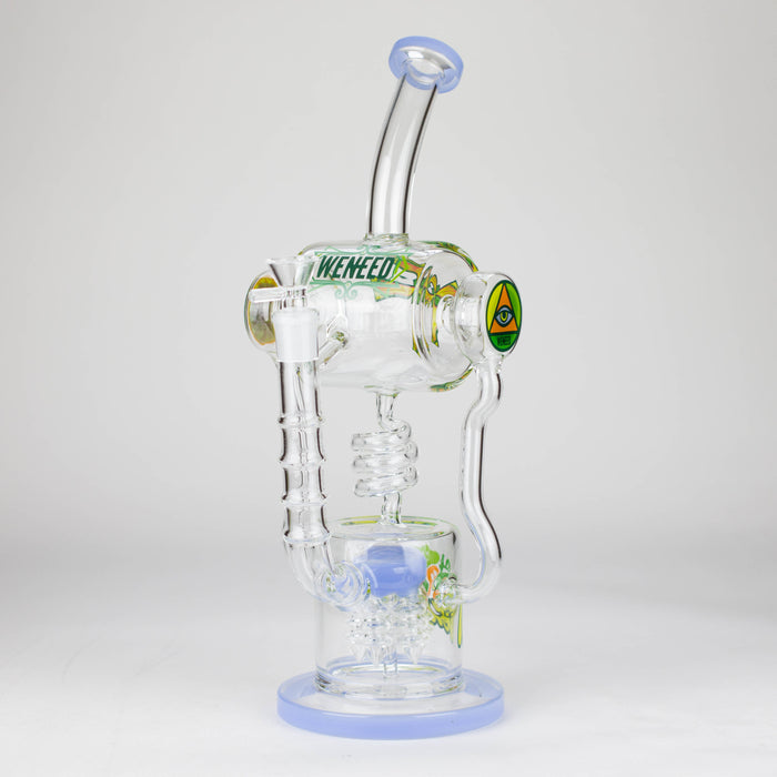 WENEED | 14" Pulse Helix Glass bong Glass Bong WENEED® Jade blue