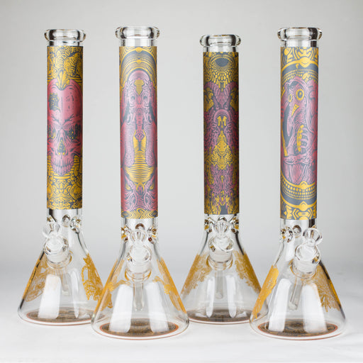 16" 7mm Artistic Design Beaker Bongs Super Supplys Inc