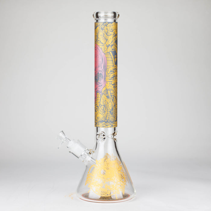 16" 7mm Artistic Design Beaker Glass Bong Super Supplys Inc
