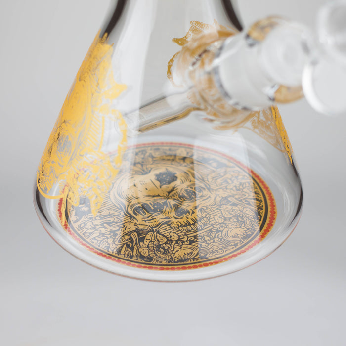 16" 7mm Artistic Design Beaker Glass Bong Super Supplys Inc