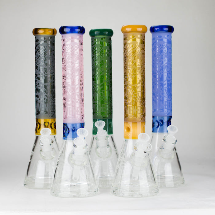 WENEED | 15" Trident Glass beaker Glass Bong WENEED®