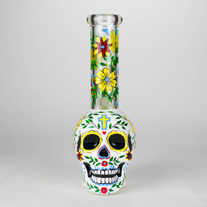9" Sugar Skull-Themed glass bong [SK Series] Glass Bong BB Canada