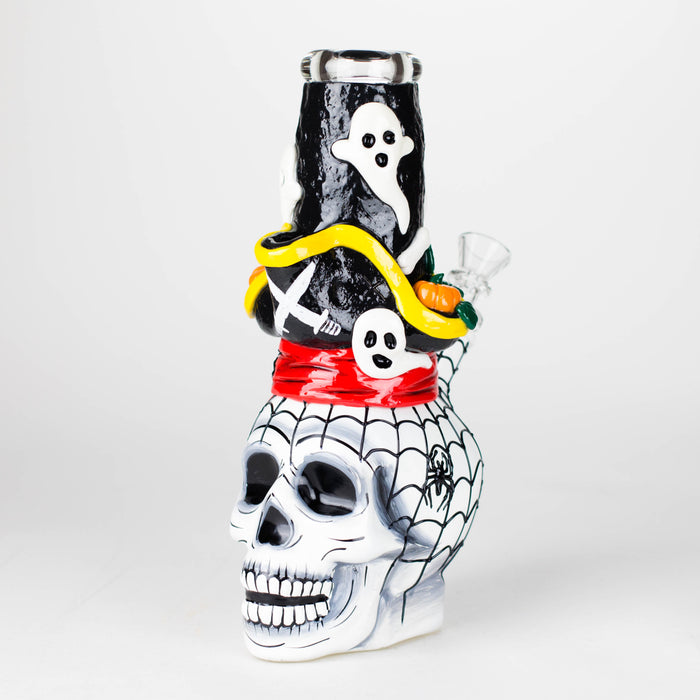9" Pirate-Themed Sugar Skull Glass Bong [SK20] Glass Bong BB Canada