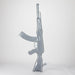 27" Electroplated AK-47 Design Glass Bong with Display Stand [GU001] Bongs BB Canada Gray
