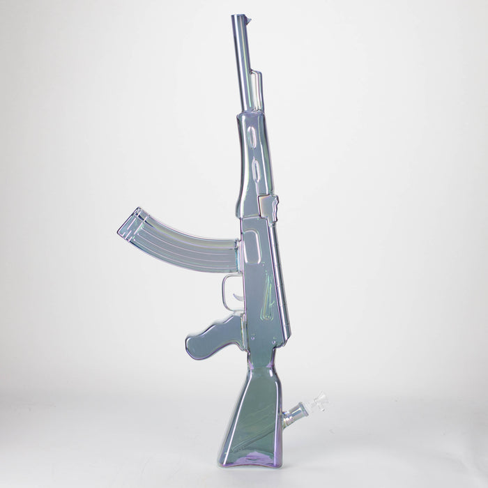 27" Electroplated AK-47 Design Glass Bong with Display Stand [GU001] Bongs BB Canada