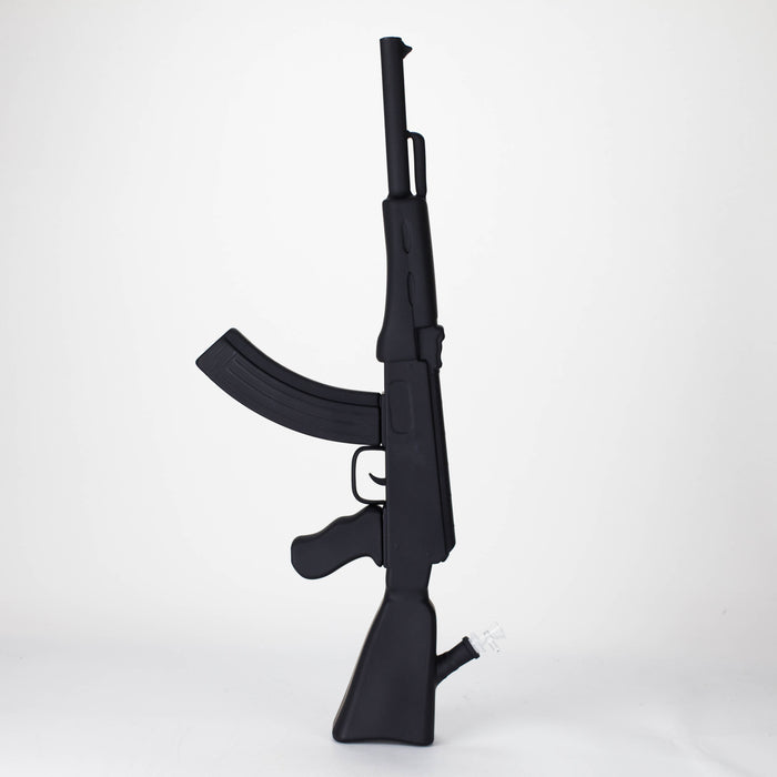 27" Painted AK-47 Design Glass Bong with Display Stand [GU005] Bongs BB Canada Black
