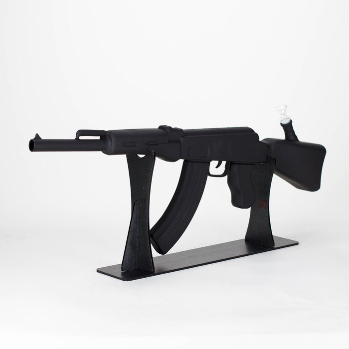 27" Painted AK-47 Design Glass Bong with Display Stand [GU005] Bongs BB Canada