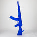 27" Painted AK-47 Design Glass Bong with Display Stand [GU005] Bongs BB Canada Blue